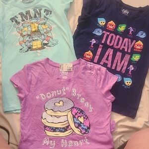 Justice Kids Short Sleeve Tees - Blue, Purple, Light Blue